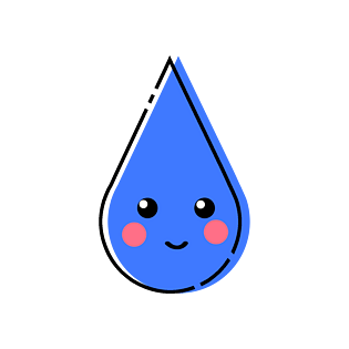 手绘蓝色水滴图片大全
