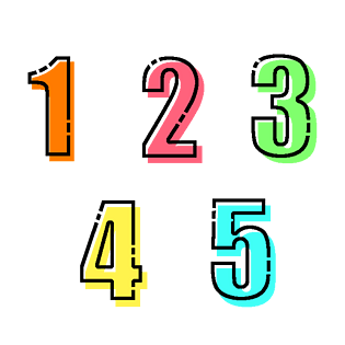 mbe糖果色数字12345