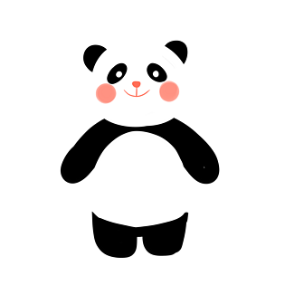 手绘卡通可爱国宝大熊猫