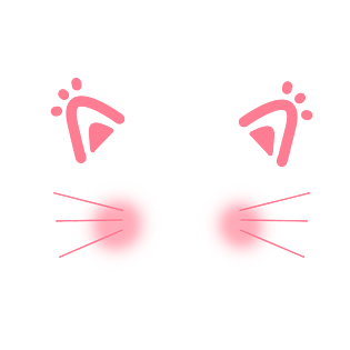 卡通猫耳朵腮红自拍装饰元素