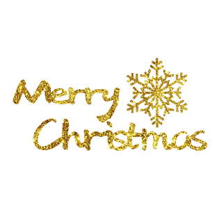 鎏金金粉雪花圣诞节艺术字