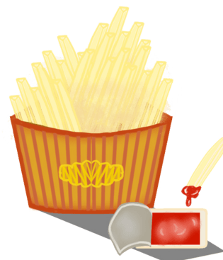 卡通炸薯条图片大全