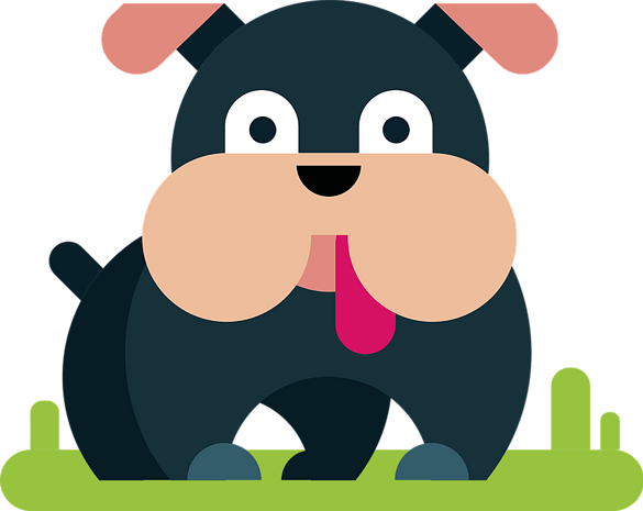 简约愚人节儿童节动物可爱扁平化哈巴狗