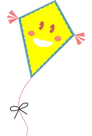 卡通手绘幼儿儿童画风筝春日踏青游玩户外