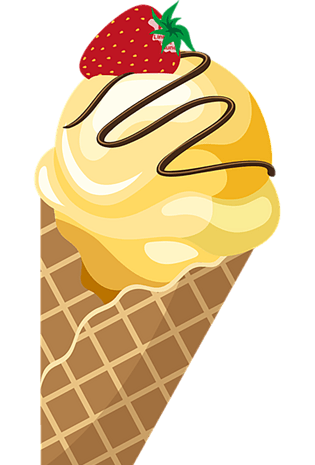 香草草莓蛋卷甜筒冰淇淋夏日甜品