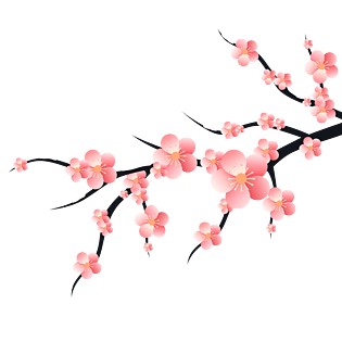 清明谷雨冬季 中国风粉色桃花枝桠