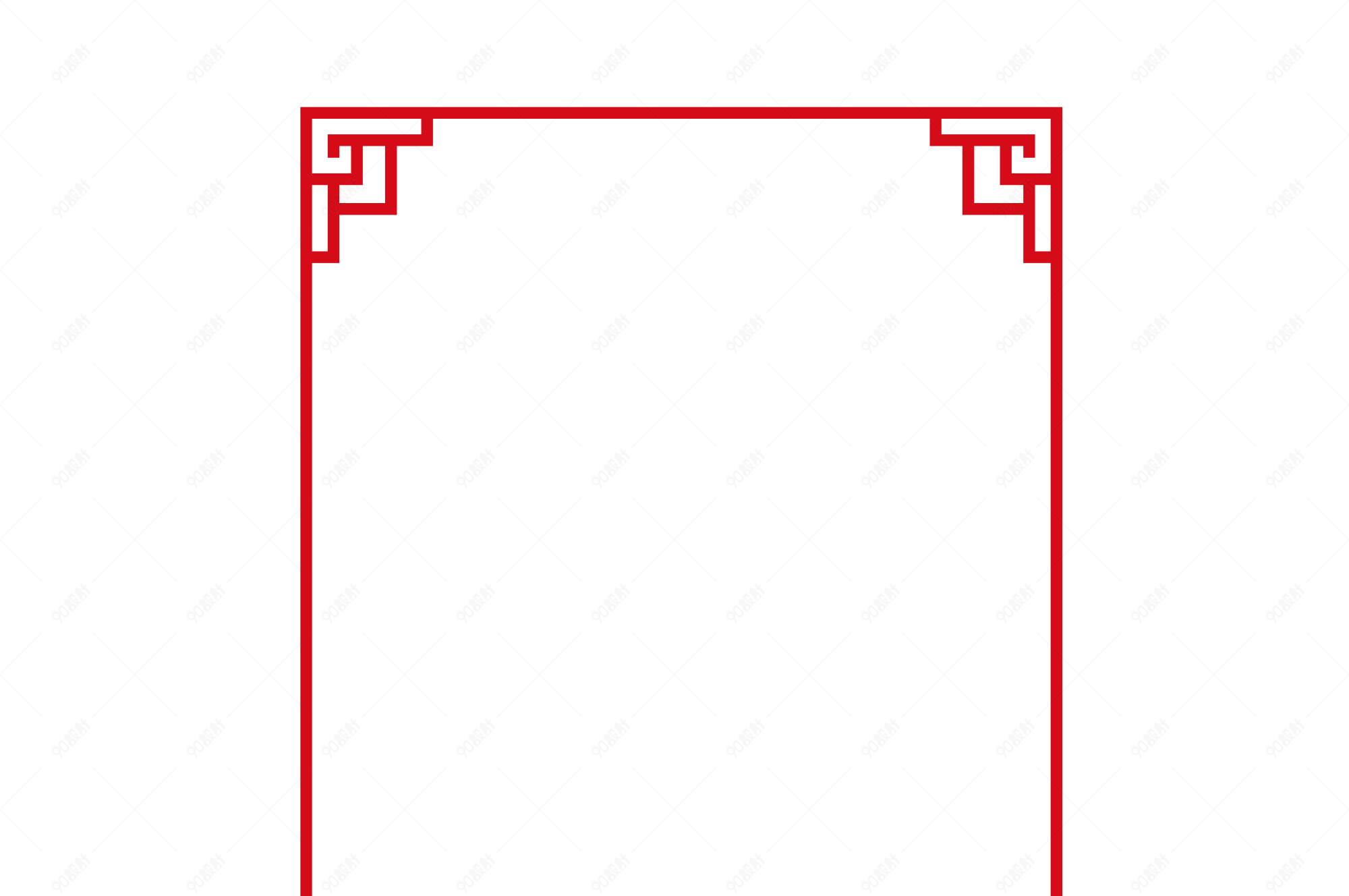 现代中国风红色时尚精美边框