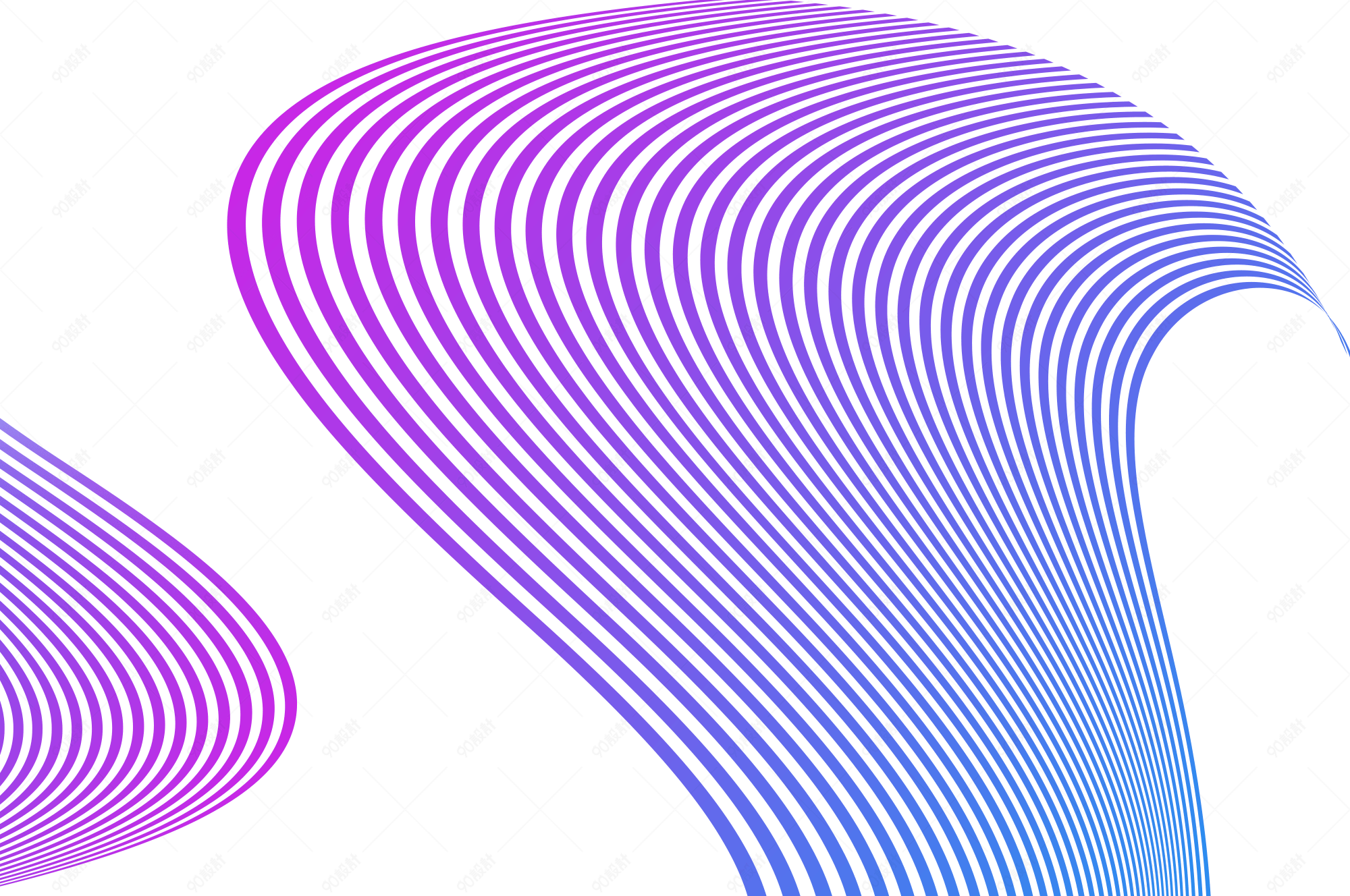 不规则渐变科技线条纹理线条促销元素