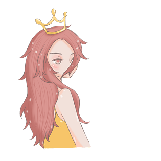 女王节公主少女红发高冷漫画原创