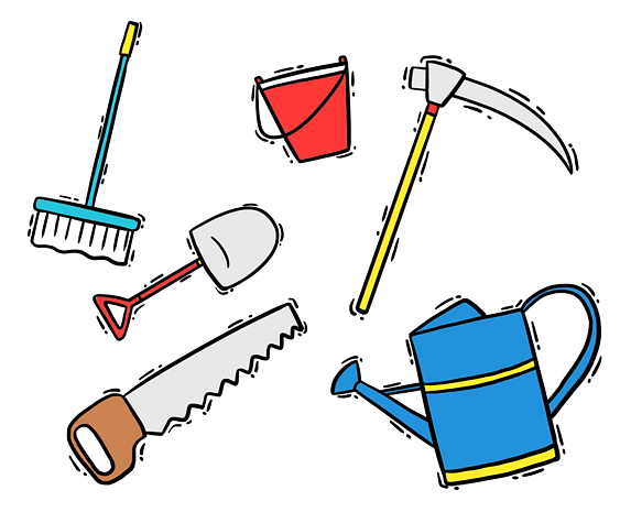 劳动节工具可爱小图标装饰卡通png素材