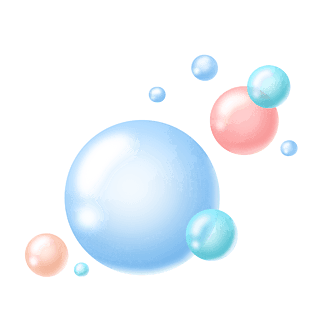 彩色泡泡漂浮装饰卡通png素材