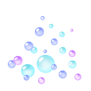 彩色泡泡漂浮装饰卡通png素材