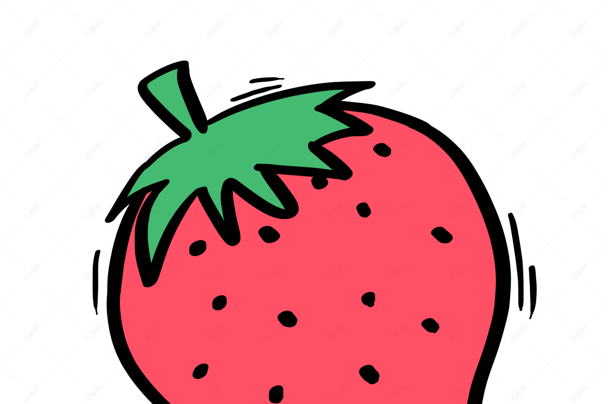 手绘菠萝水果简约卡通png素材