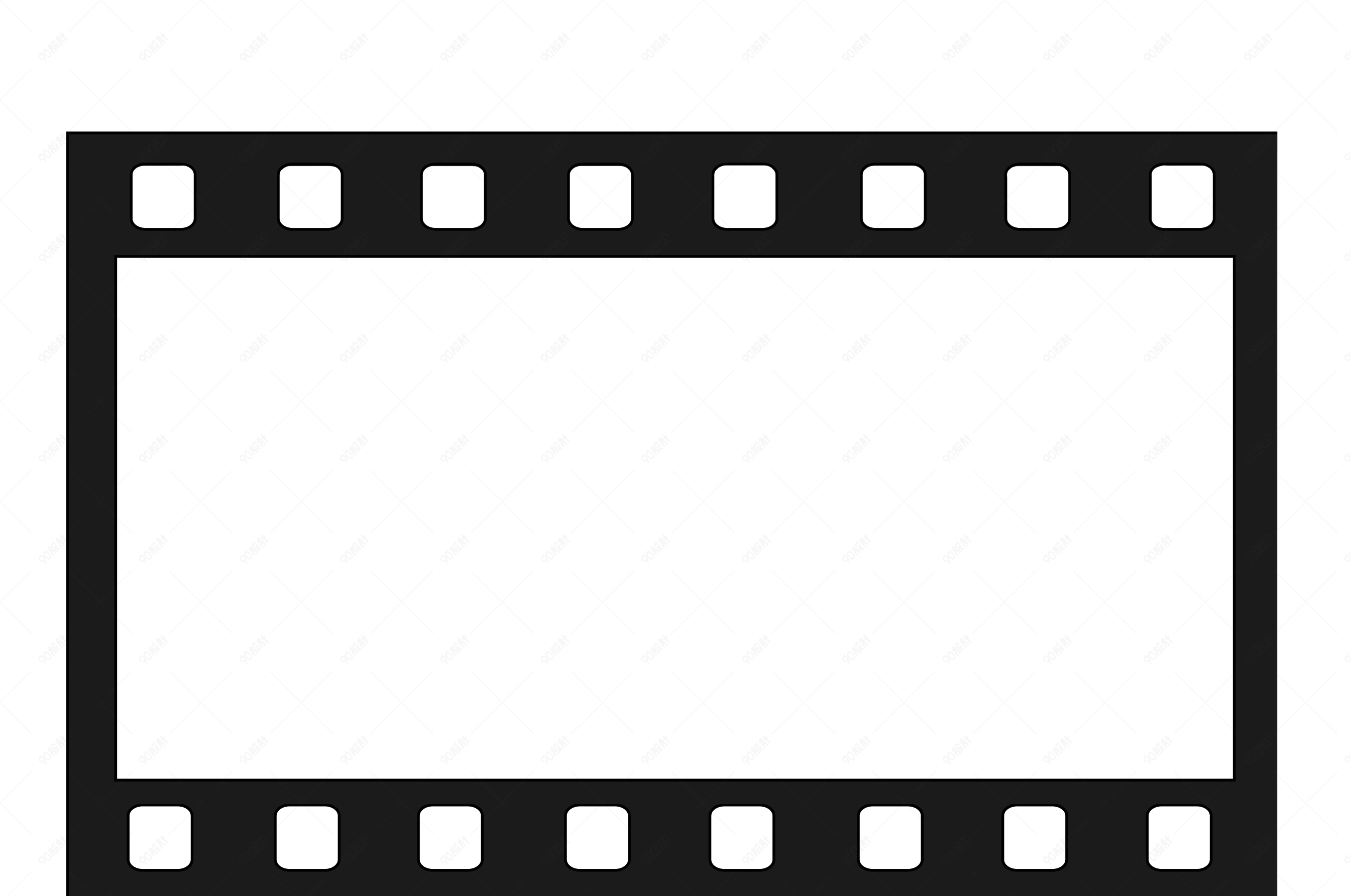 电影胶片效果边框装饰png素材