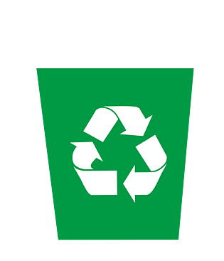 扁平简约垃圾桶环保图标卡通png素材