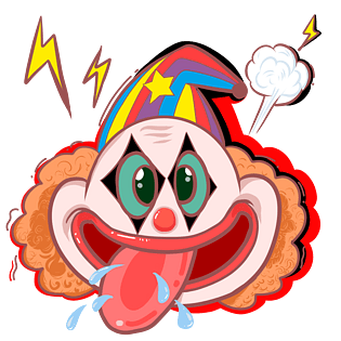 愚人节手绘小丑搞怪卡通头像
