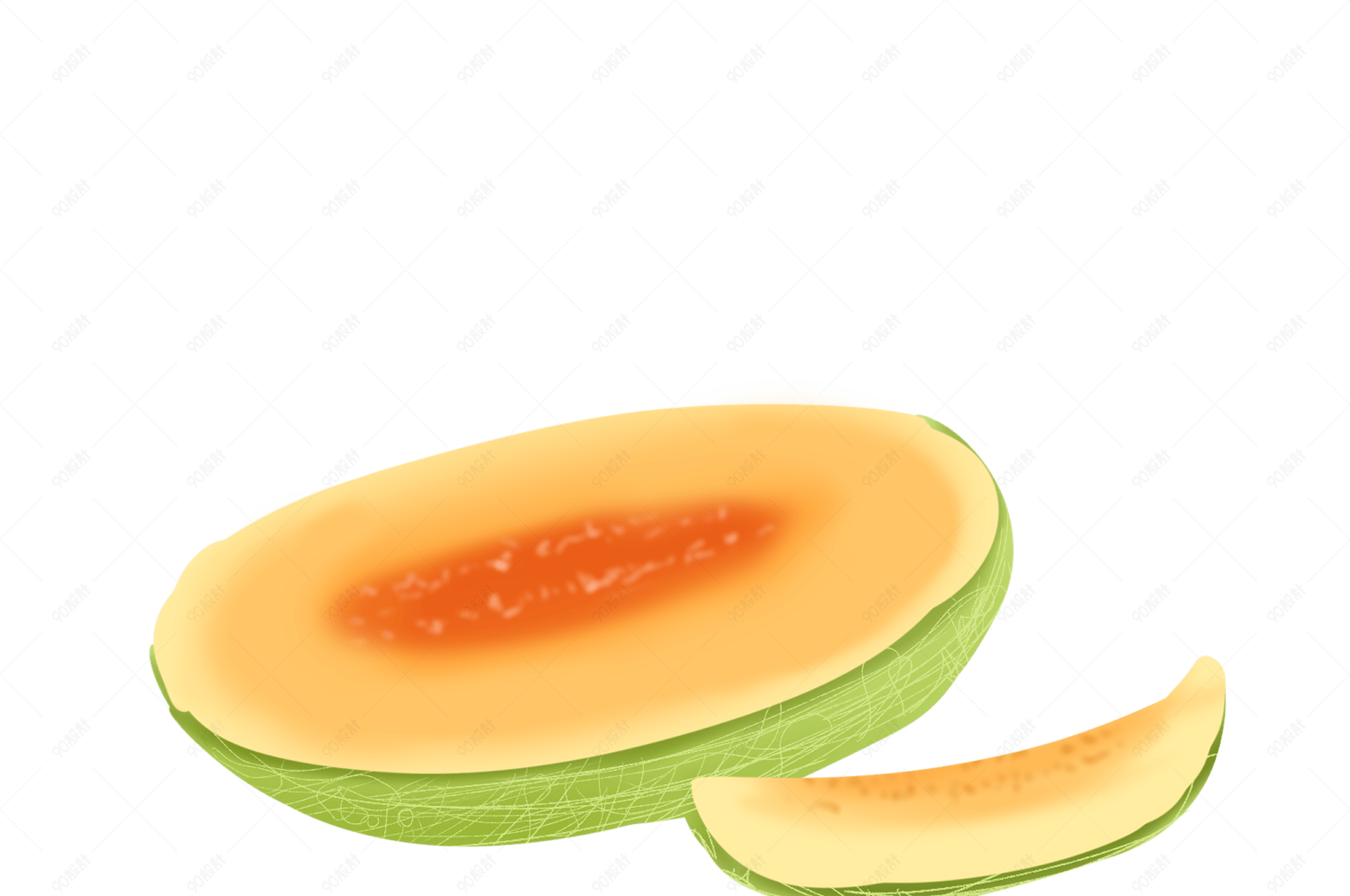 水果主题手绘风美味哈密瓜