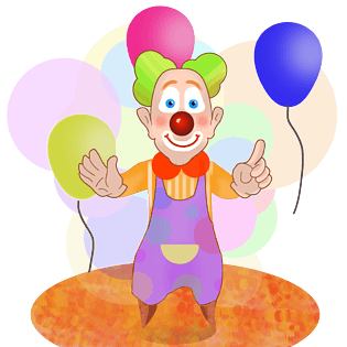 愚人节小丑 节日素材板绘卡通