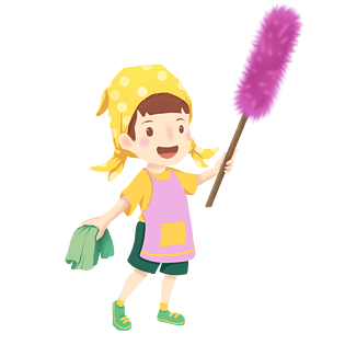 卡通勤劳的小孩打扫卫生pngpsd2000*2000原创元素世界卫生日打扫卫生