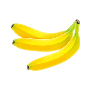 夏天水果暖色扁平立体香蕉