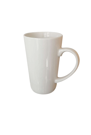 杯子瓷杯白色大容量带把手