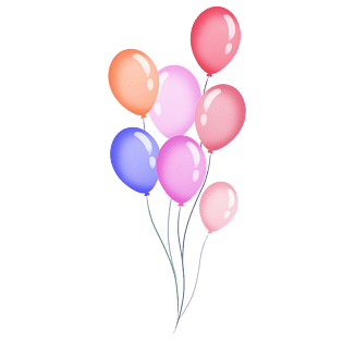 手绘卡通节日气球免抠素材