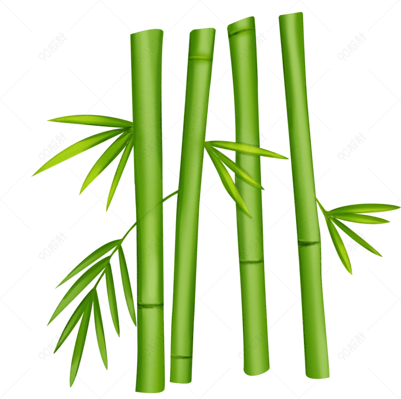 手绘卡通竹子免抠素材