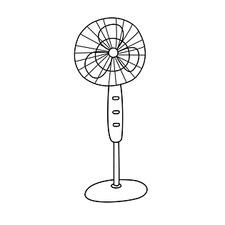 电风扇卡通插画pngpsd2000*2000台式电脑卡通免扣素材卡通水杯卡通花