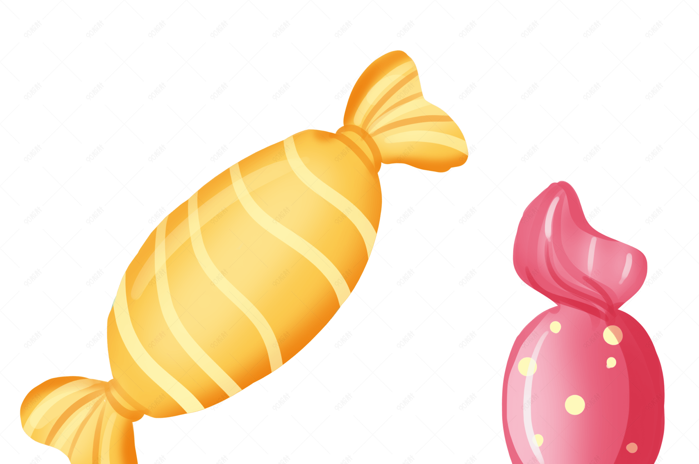 手绘卡通糖果免抠设计素材