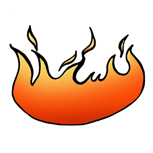 手绘卡通火焰火苗素材