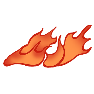 手绘卡通火焰免抠素材