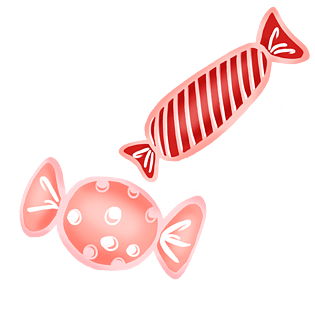 手绘卡通零食甜蜜糖果