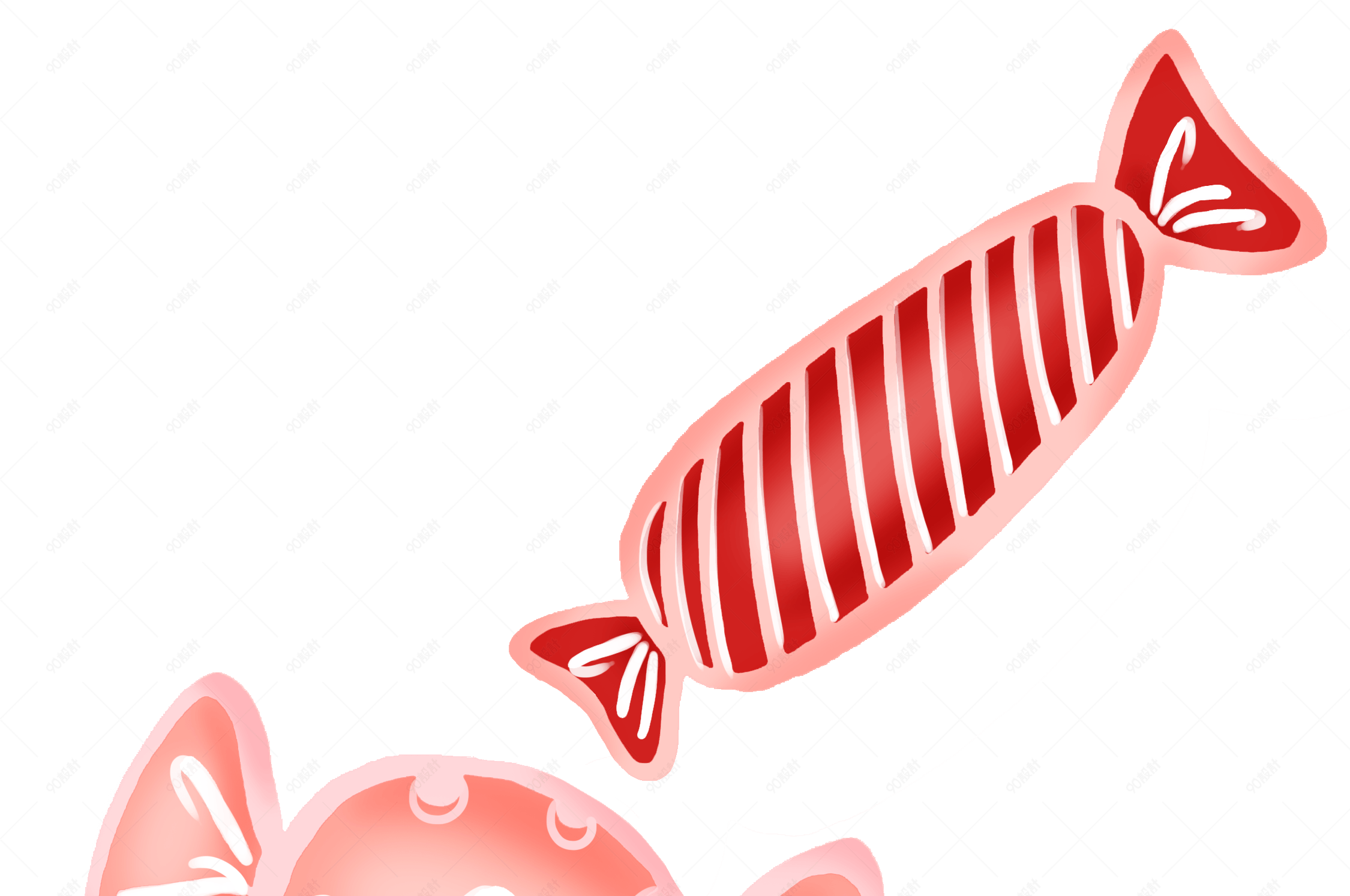 手绘卡通零食甜蜜糖果