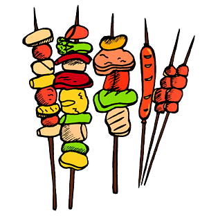 卡通小吃烧烤图片大全