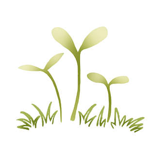 手绘卡通大自然小草萌芽成长