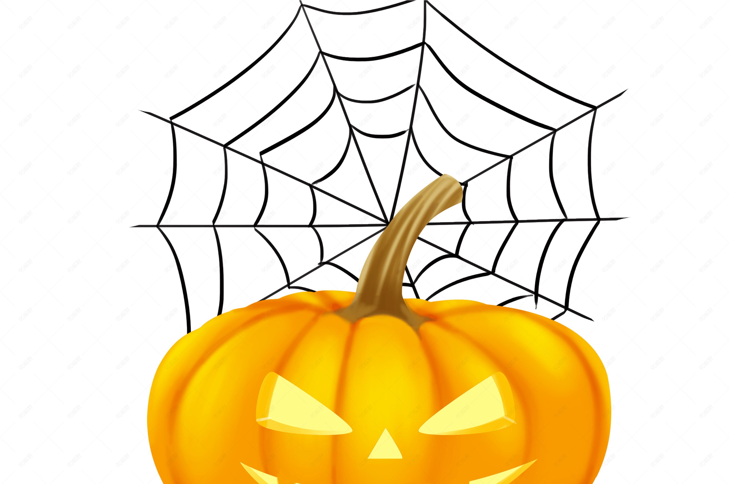 万圣节南瓜手绘插画装饰元素