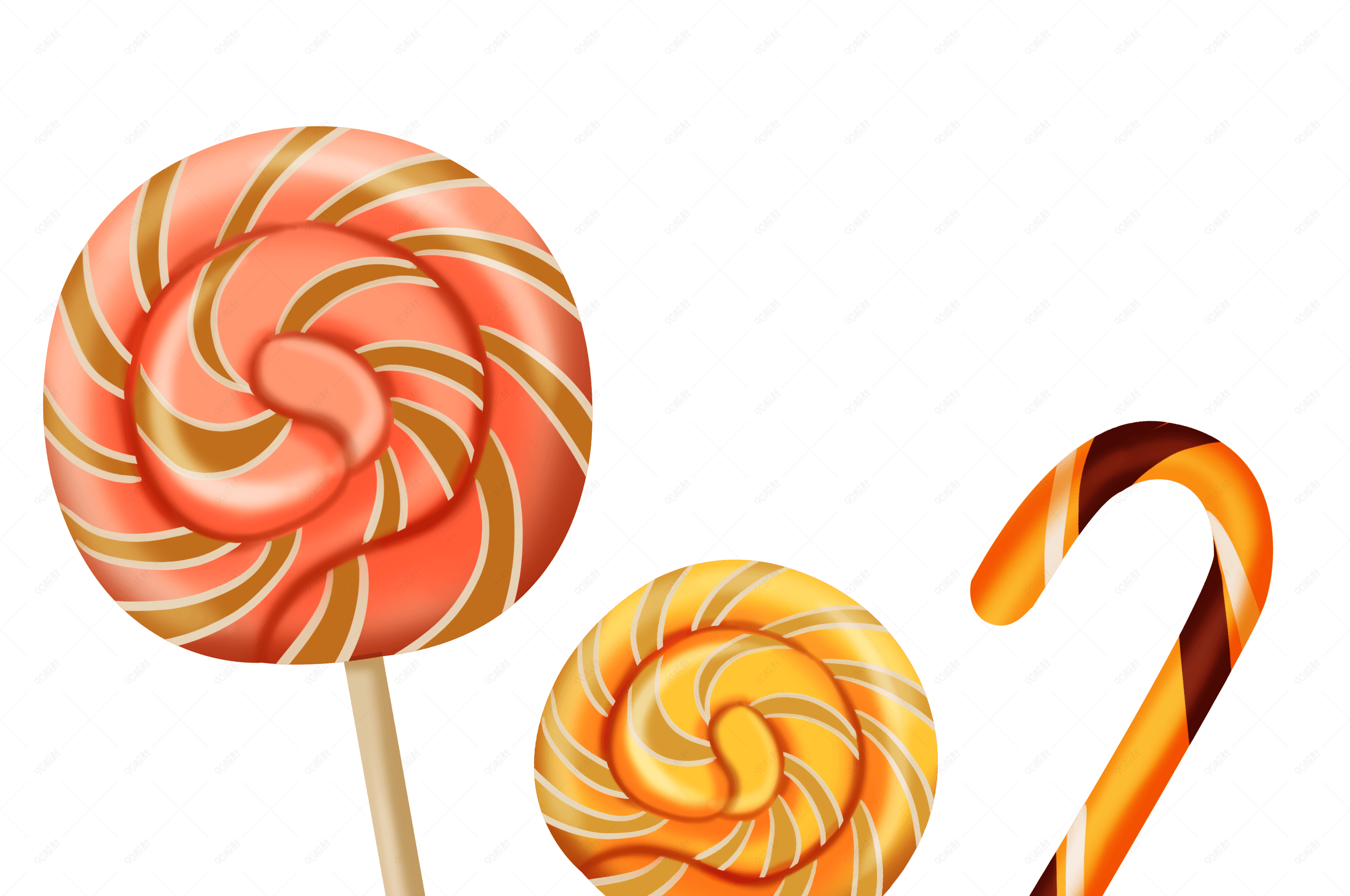 万圣节糖果手绘插画装饰元素