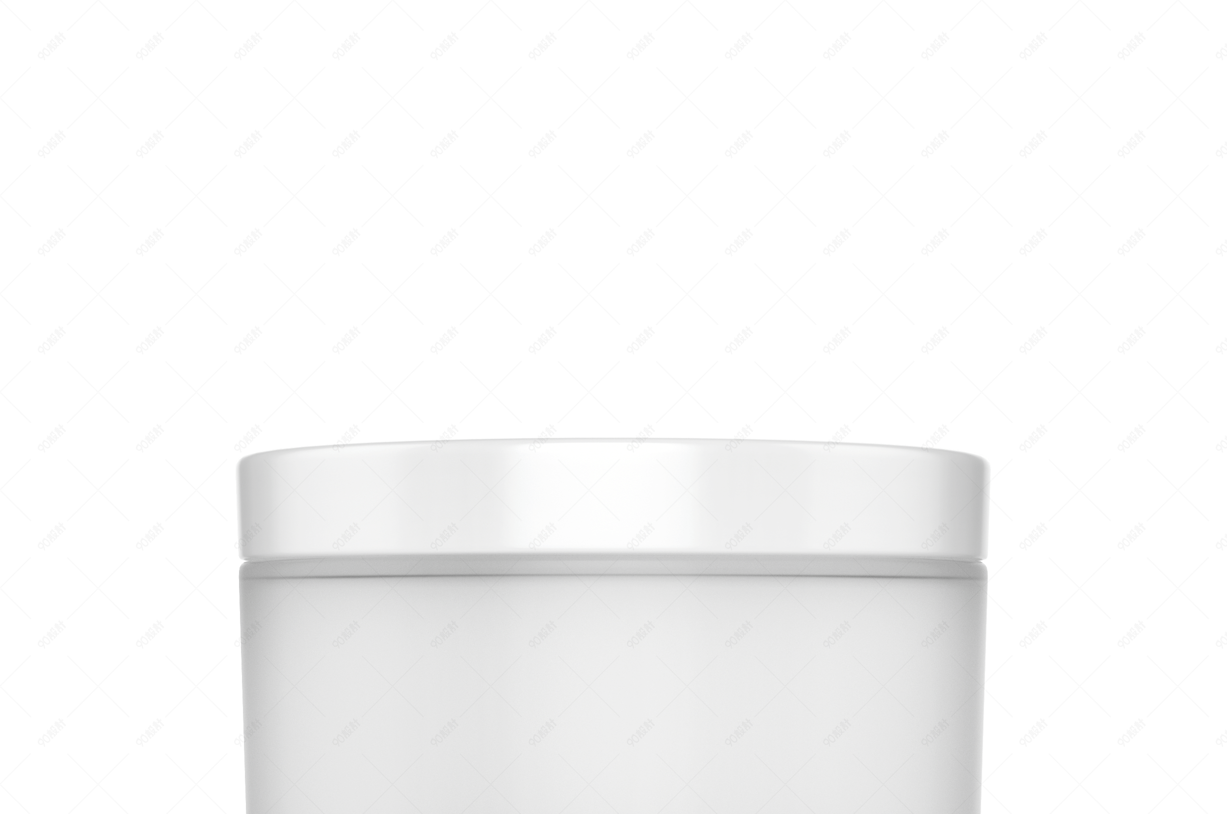 c4d磨砂玻璃白色面霜瓶子护肤品免抠元素