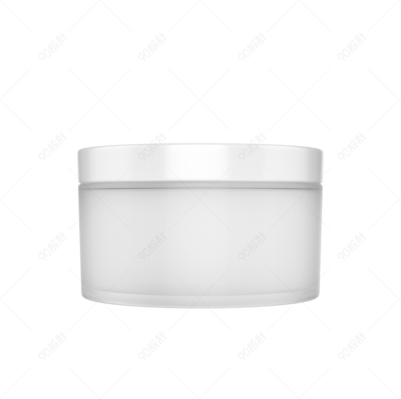 c4d磨砂玻璃白色面霜瓶子护肤品免抠元素