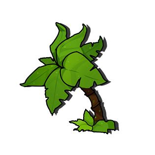 椰子树q版装饰小物件免扣图png格式