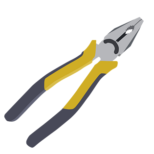 钳子工具五一劳动工人高清矢量卡通手绘