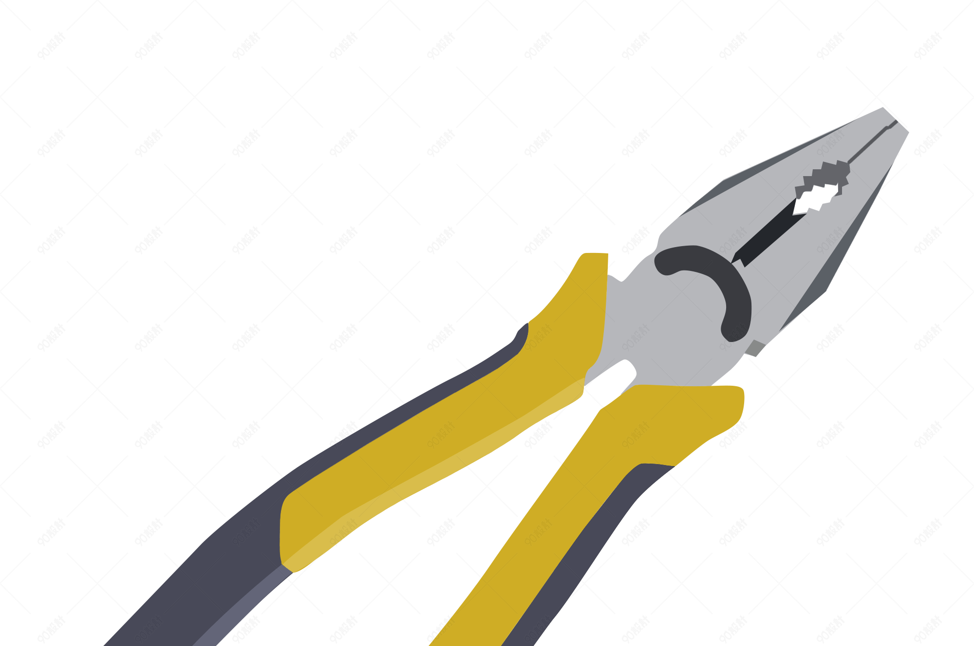 钳子工具五一劳动工人高清矢量卡通手绘