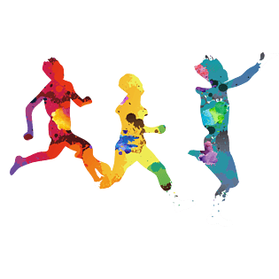 水彩奔跑图片大全