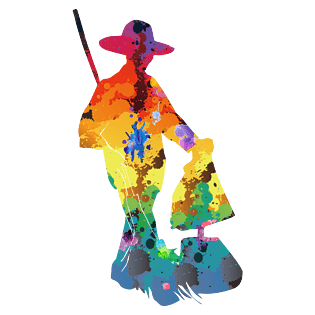 劳动者剪影美丽身影五一节卡通手绘高清矢量