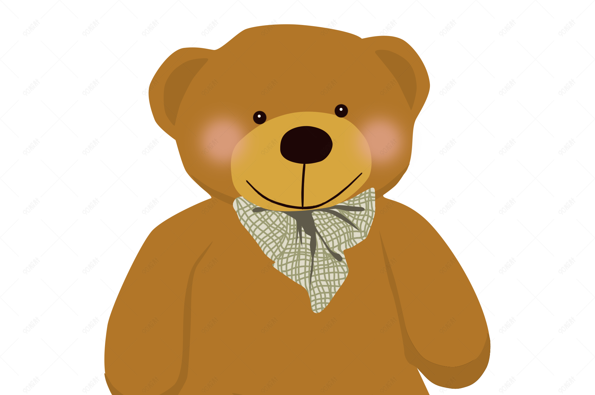 熊可爱熊熊毛绒玩具卡通手绘