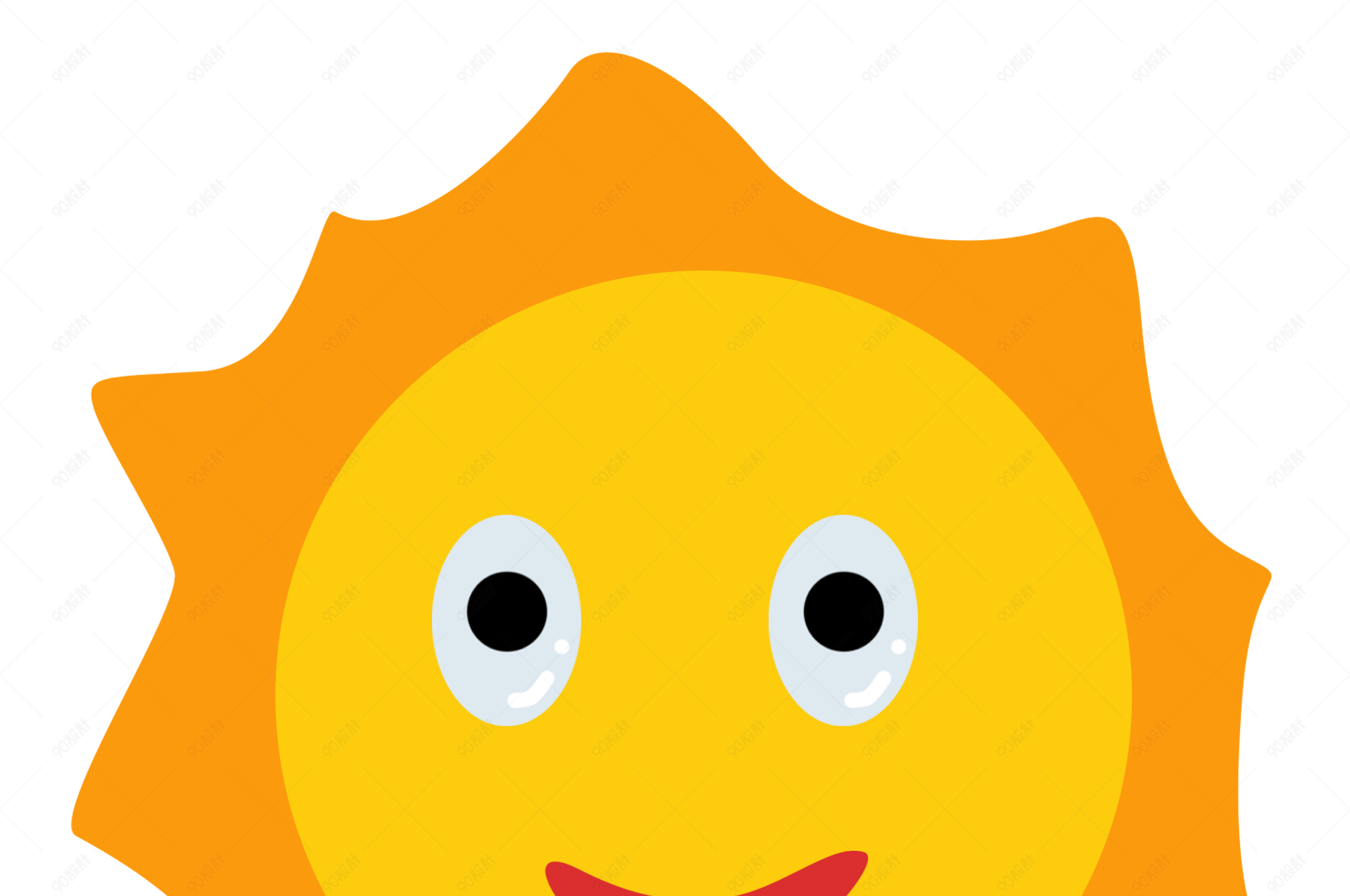 太阳小太阳卡通手绘高清矢量