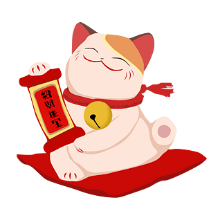 招财猫卡通猫动物高清矢量