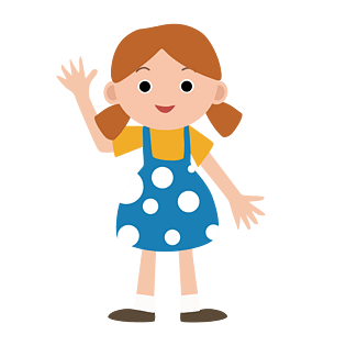 女孩小女孩人物卡通手绘高清矢量