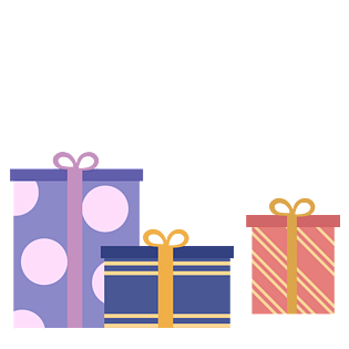 生日礼物礼盒派对装饰礼盒卡通手绘