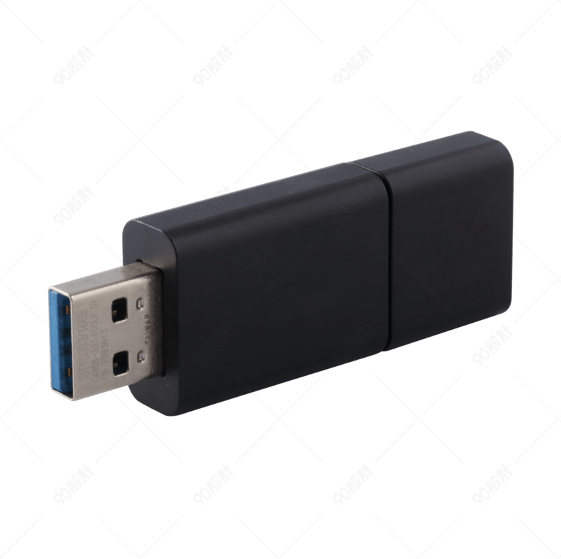 黑色u盘商务办公用品实物